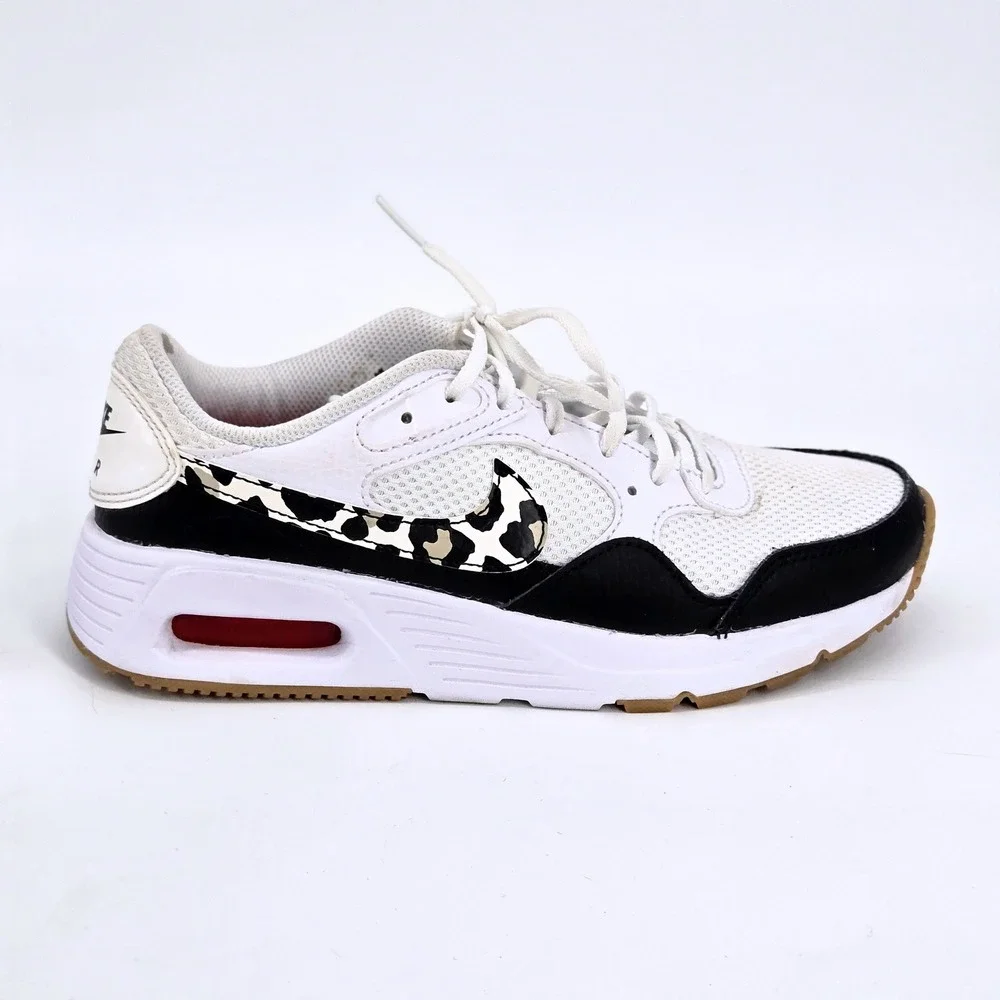 Nike Air Max SC Leopard Print White Black Shoes Sneakers Women's Size US 6 VGUC